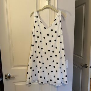 BLACK AND WHITE POLKA DOT DRESS